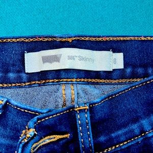 Levi’s 524 size 0 super straight leg, stretchy denim pants